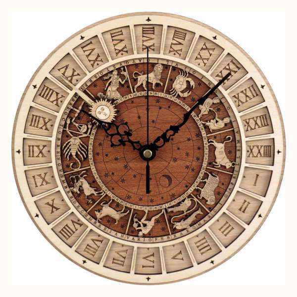 Astrologi vægur i træ med stjernetegn
