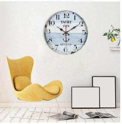 Stort vægur med maritimt yacht tema