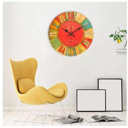 Stort vintage vægur i flere farver