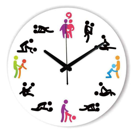 Farverigt Kamasutra vægur til soveværelset