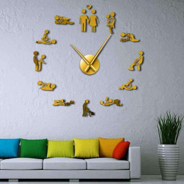 Stort DIY Kamasutra vægur guld