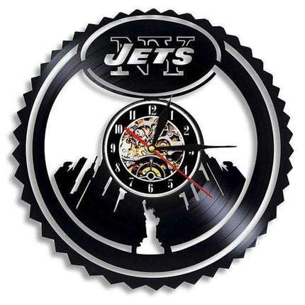Sort New York Jets vinyl vægur