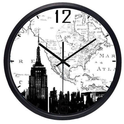 Vægur med New York bykort