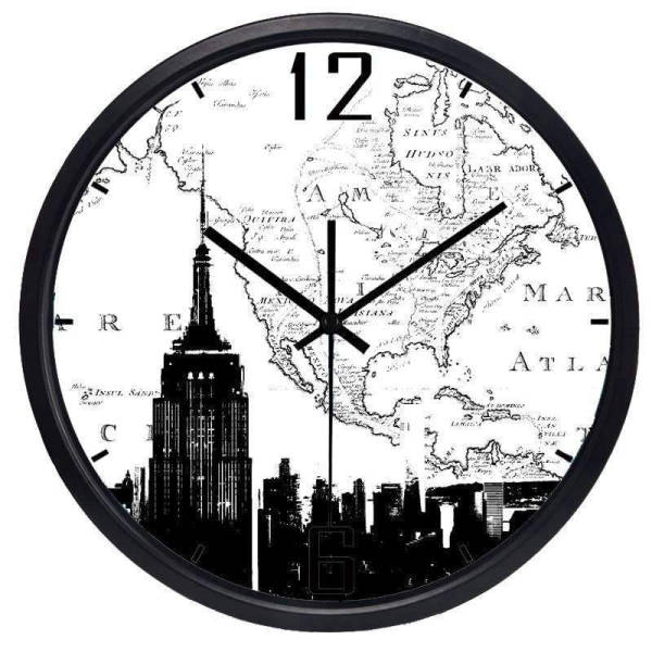 Vægur med New York bykort