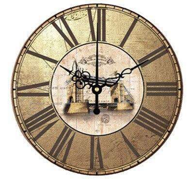 Vintage vægur med Brooklyn Bridge