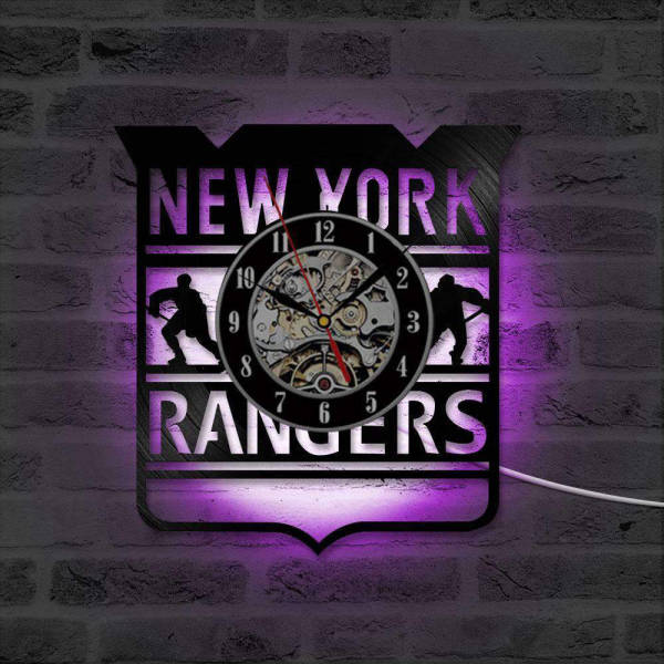 New York Rangers vinyl vægur LED