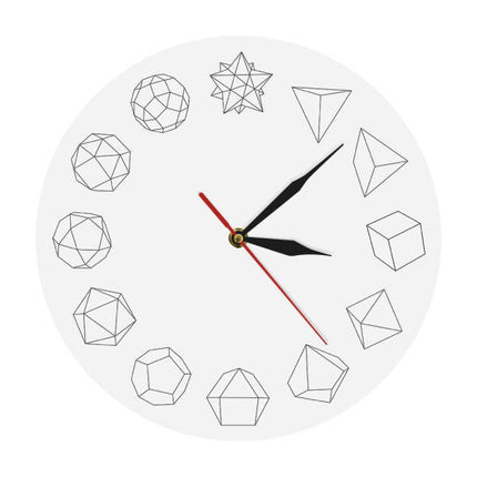 Minimalistisk vægur med geometriske former