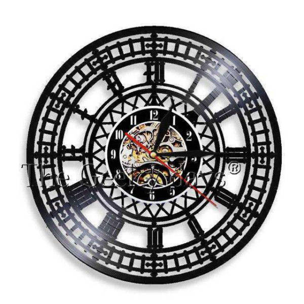Steampunk vægur med romertal design