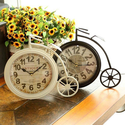 Vintage cykelur til bord eller hylde