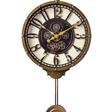 Vintage steampunk vægur med pendul