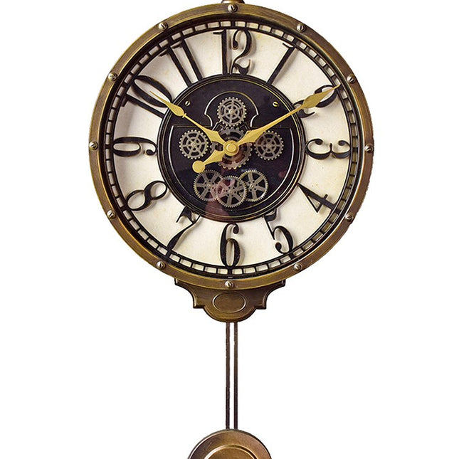 Vintage steampunk vægur med pendul