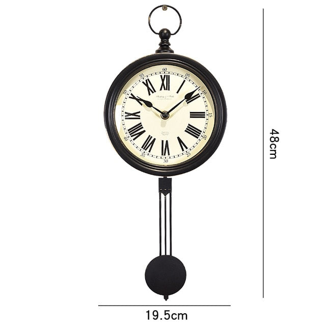 Vintage steampunk vægur med pendul