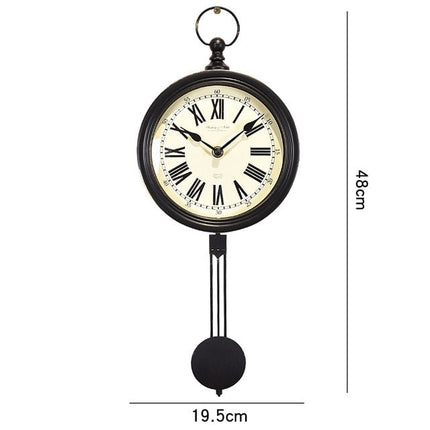 Vintage steampunk vægur med pendul