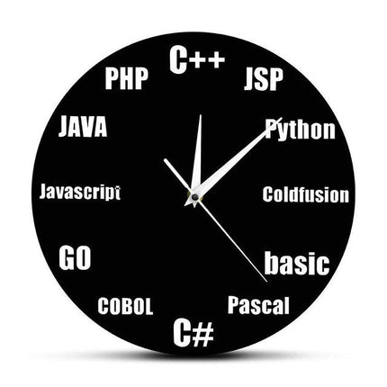 Vægur for programmører med kodesprog