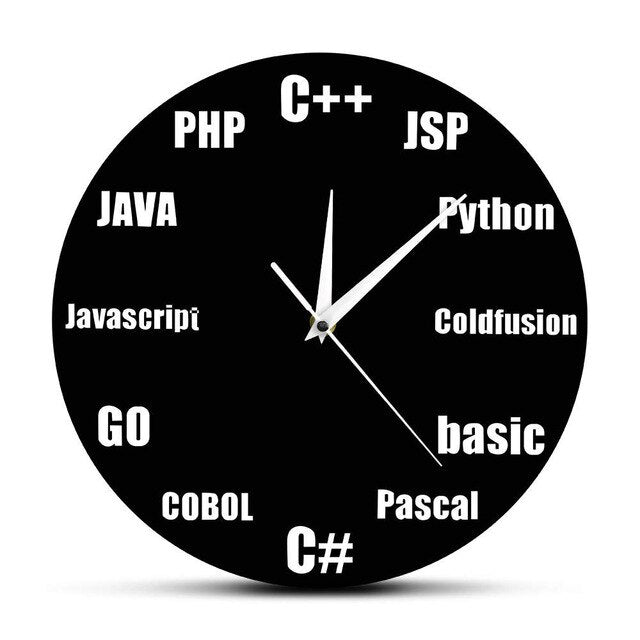 Vægur for programmører med kodesprog