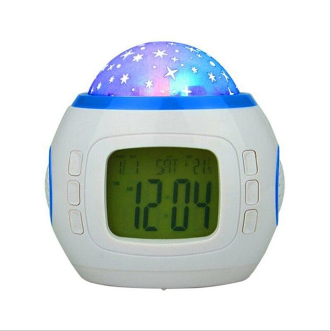 Vækkeur med stjernehimmel projektor